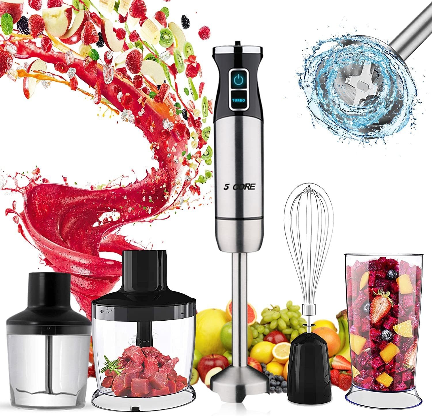 Hastings Home 6-Speed Stainless Steel 400-Watt Immersion Blender Pulse  Control in the Immersion Blenders department at