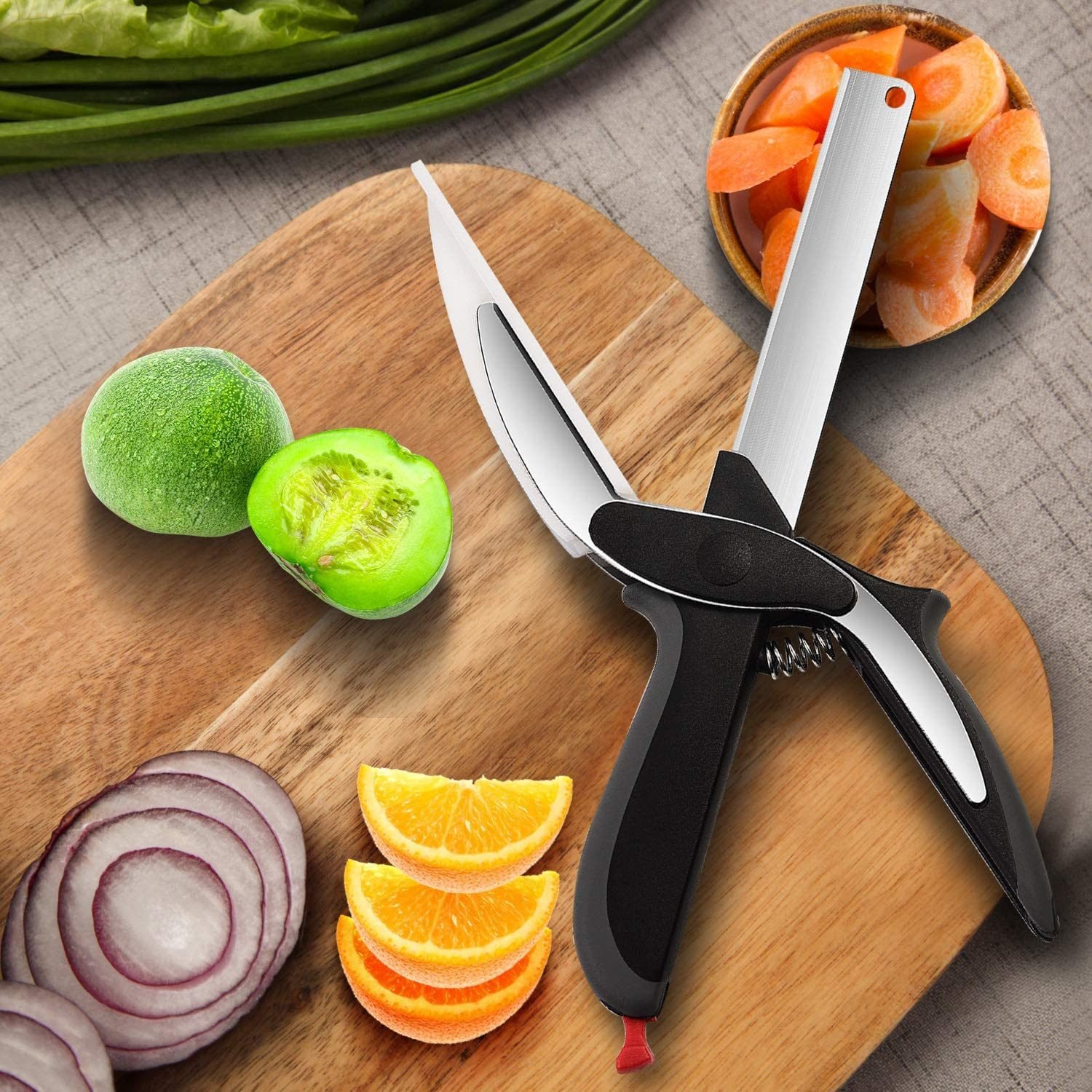 SMART SCISSORS CLEVER KITCHEN KNIFE WITH CUTTING BOARD